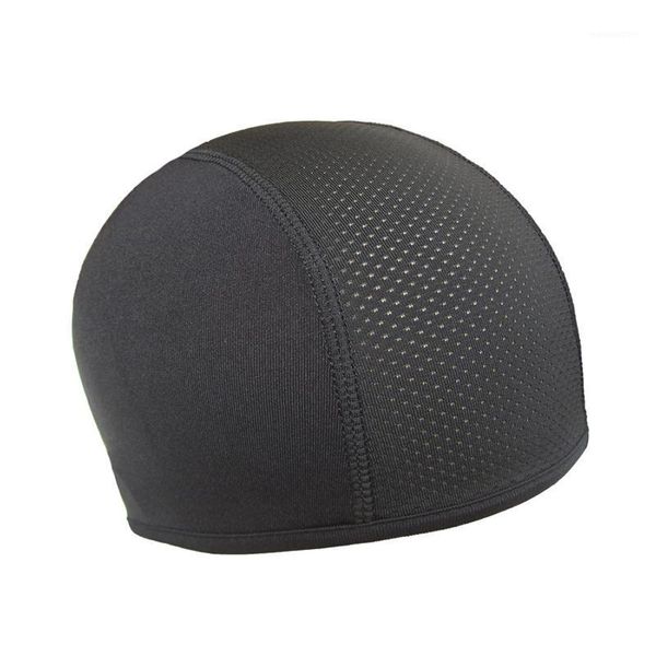 

1pcs motorcycle headgear 22*15cm windproof moisture wicking cooling cap inner liner dome cap black soft durable light elastic1