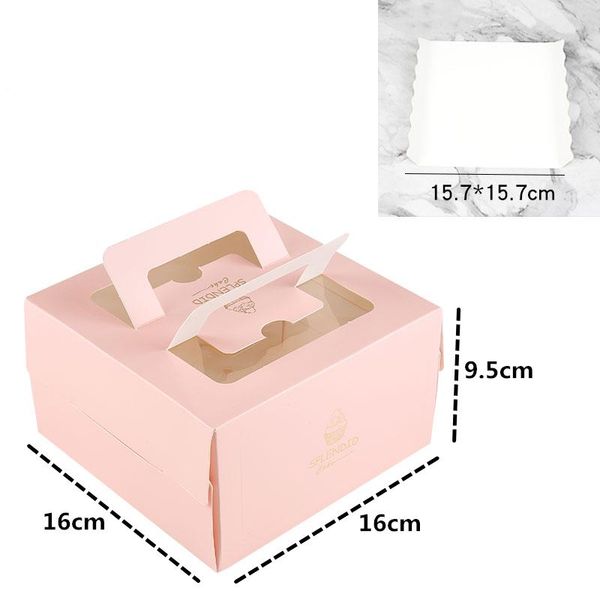 

stobag 10 шт. 4 дюймовый сырный пирожный ящик для выпечки повышенный мини-мусс портативный торт коробка ручной работы день рождения свадьба