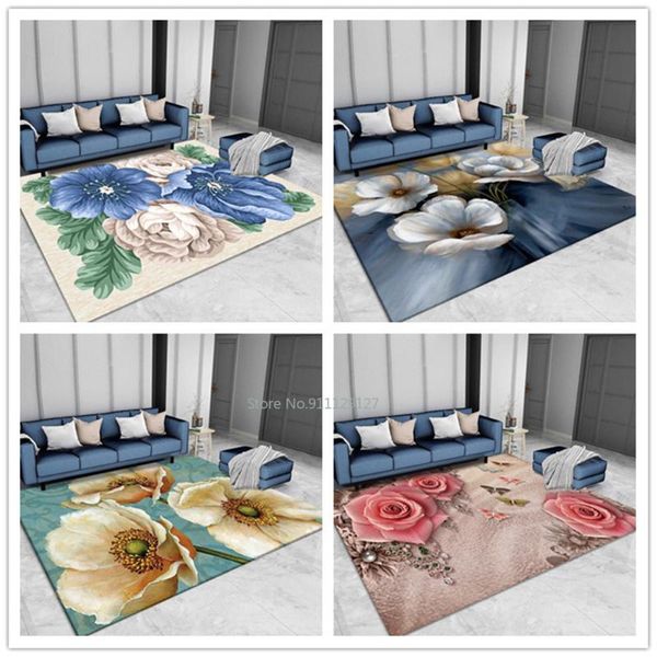 

carpets home 3d printing carpet girls room antislip mat rose flower rugs multicolor pink red wedding decor large for living