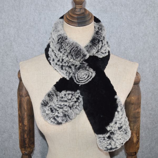 

of natural mesh female scarf winter fashion rex rabbit fur scarves real women neckerchief skin, Blue;gray