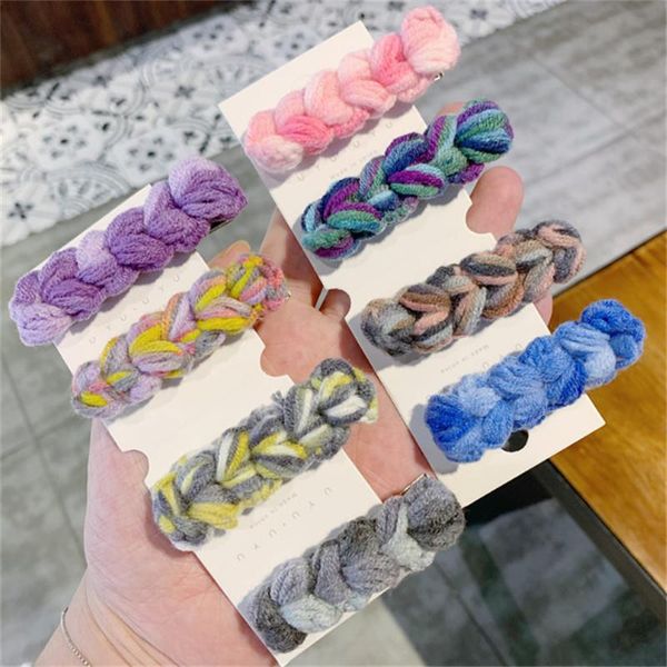 

hair accessories knitted woolen hairpin korean style for autumn and winter