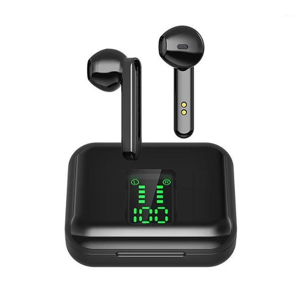 

wireless bluetooth earphones noise cancelling hifi stereo led display touch control sports headphone earbuds for1