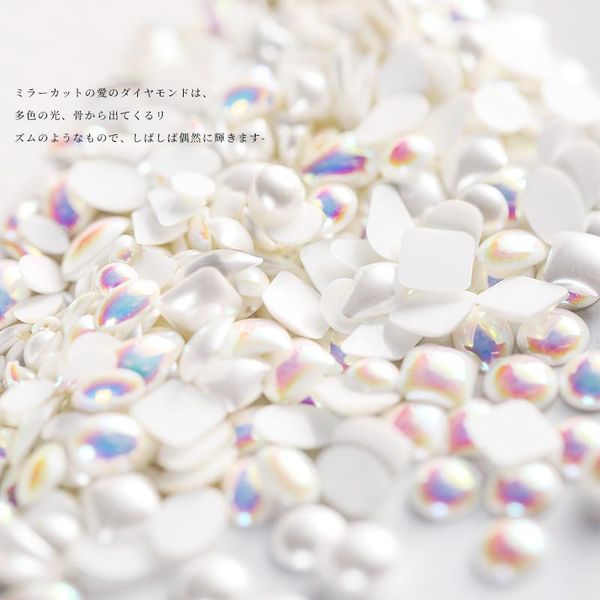 

nail art decorations 50-100pcs natural shaped pearls matte shell stone nails parts for uv gel polish decoration of accessories, Silver;gold