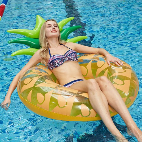 

swim 120cm inflatable swimming float pineapple ring