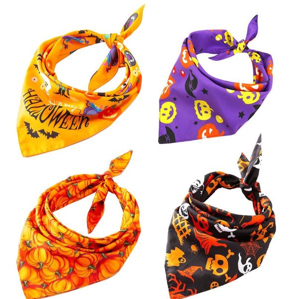 

halloween dog cat bandana collar scarf pet dog accessories neckerchief small large dogs bibs cotton pet tie grooming wmtccd