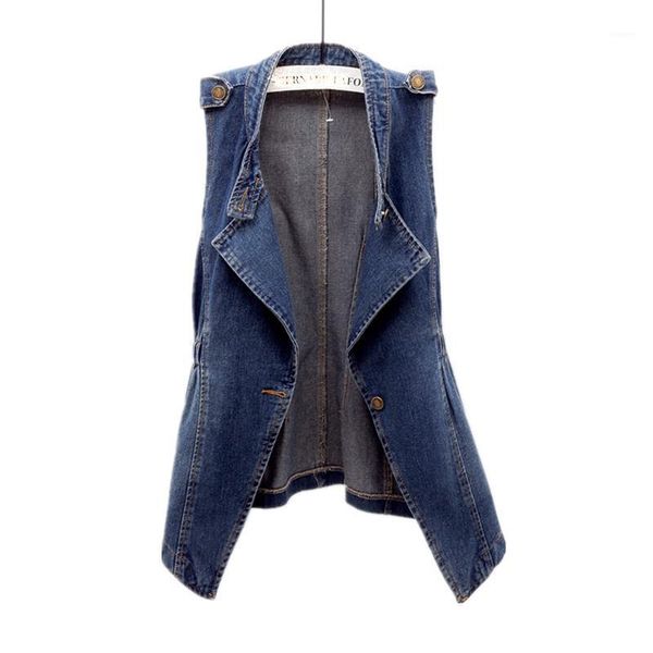 

spring denim vest women jacket 2020 korean vintage plus size sleeveless jacket solid jeans vest women slim waistcoat tide d4651, Black;white