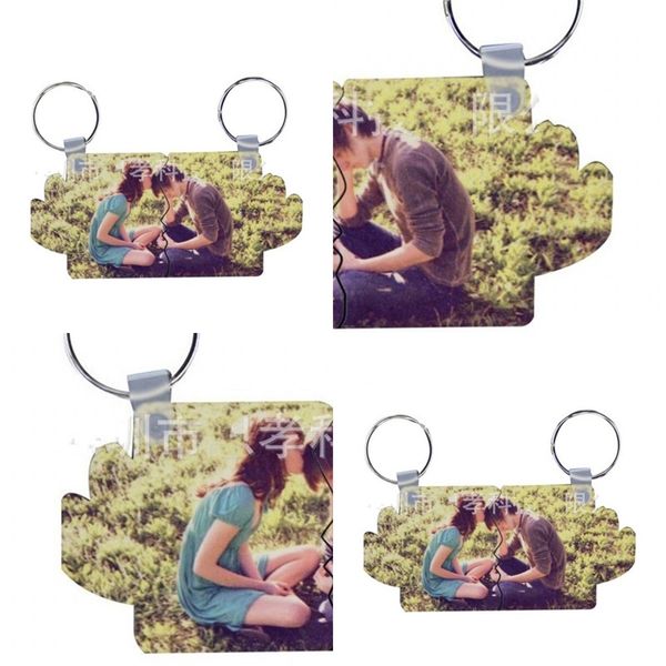 

mdf key buckle sublimation blanks rectangle chain diy pattern wing shape metal ring bag fashion gifts 3 4exa l2