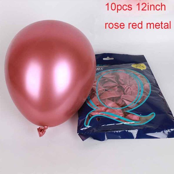 

10pcs lot gold metal latex balloons and colored confetti birthday party decorations kids baby shower wedding ballon toy wmtkcm