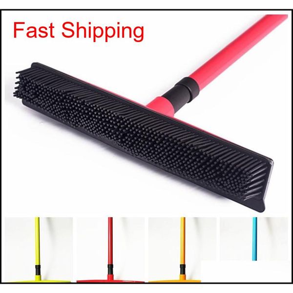 

squeegees broom pet hair removal broom telescoping handle carpet rubber broom removable rod floor water removal qylgiq sweet07