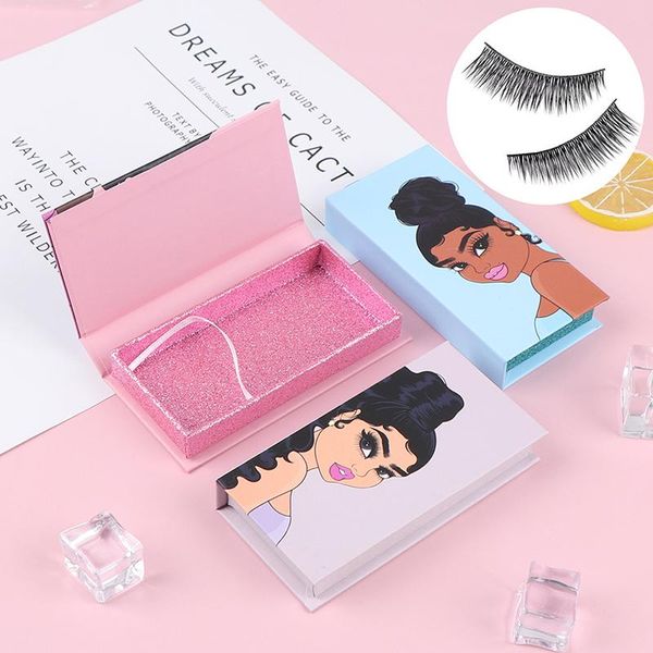 

false eyelashes 1pcs lash boxes eyelash packaging empty case 25mm mink packing