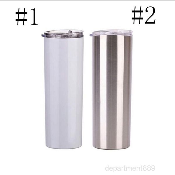 

tumblers white sublimation slim cup skinny straight cups vacuum water bottle coffee mug lid beer mugs with sea shipping 20oz dhb1334