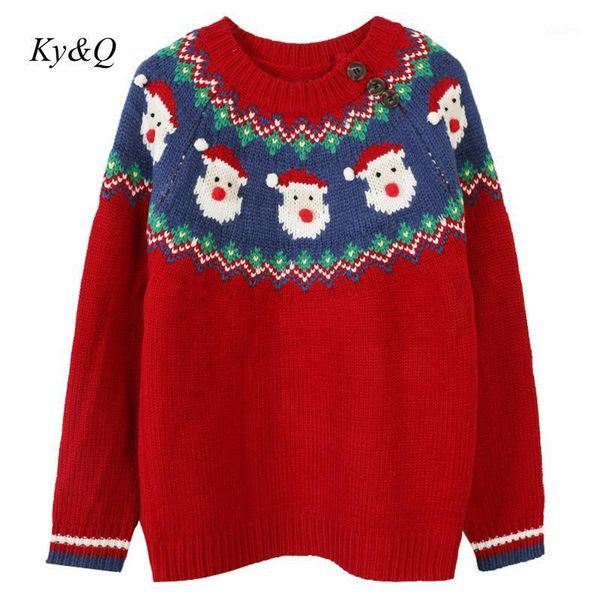 

fashion 2019 winter women luxury red sweet pullover long sleeve christmas embroidered o-neck knit sweater brand design clothes1, White;black