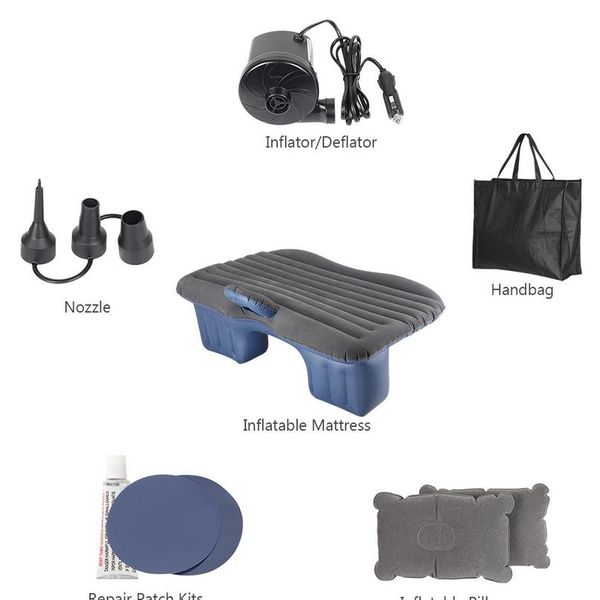 

многофункциональный автомобиль надувной воздушный матрас кровать кровать задние сиденья подушки подушки подушки насоса путешествия кемпинга