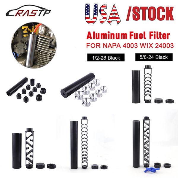 

usa stock 6" inch/10 inch spiral 1/2-28 5/8-24 single core aluminum tube car fuel filter solvent trap for napa 4003 wix 24003 filters