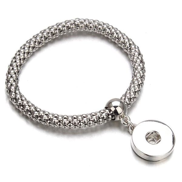 

new snap bangles jewelry rose gold elastic snap bracelets metal snap button charms jewelry bracelet for wom bbyxdx, Golden;silver