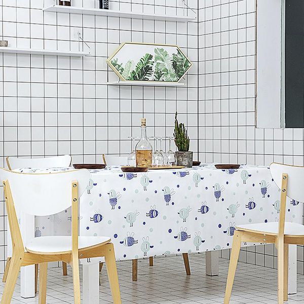 

напечатанная белая настольная ткань скатерть мода ужин комната ткань простые столовые крышки камины пункт меша прямоугольники en tela sqckex