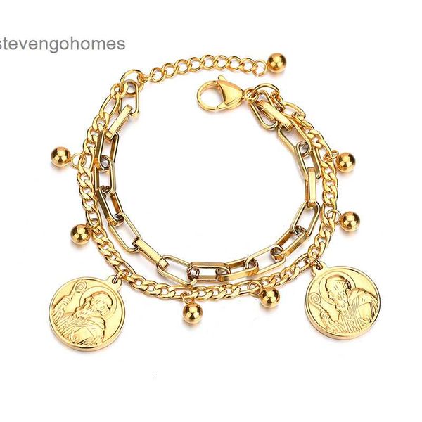 

tree popular titanium steel girl double life pendant bracelet, Silver