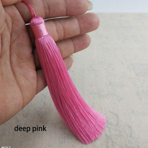 

customizable 12cm polyester tassels with hanging ring silk sewing bang tassel trim decorative key tassels for pendant home decor h qylqya