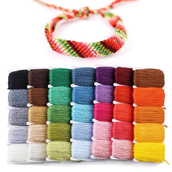 

градиент цвет полиэстер хлопок плетеный шнур плетеный веревка нить для ручной работы diy браслет изготовления ювелирных изделий для пальцев