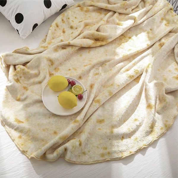 

super soft warm flannel burrito blankets 280gsm round shape airplane travel throw coral fleece tortilla nap wrap blanket