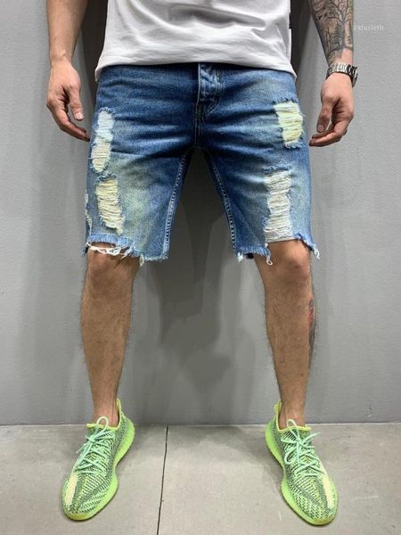 

blue denim men's denim shorts1