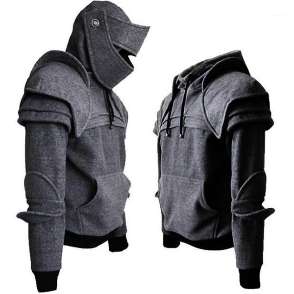 

pevsn men's hoodies tracksuit autumn winter elbow drawstring mask hooded sweatshirt long sleeve slim coat male jacket,ta2661, Black