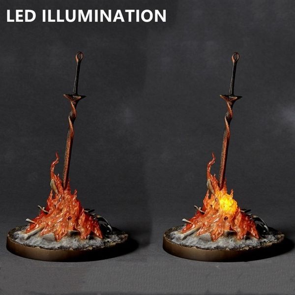 

23cm drak soul artorias figure glowing fire glowing sword gecco dark souls figure collection pvc action figure collectible toys