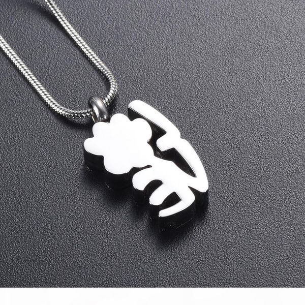 

ijd9965-1 love dog paw keepsake jewelry stainless steel pet memorial jewelry engravable cremation urn necklace for pet ashes, Silver