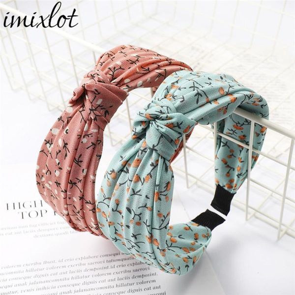 

hair clips & barrettes imixlot fashion bohemian flower print pattern center knot hairband wide knotted head hoop women simple sweet accessor, Golden;silver