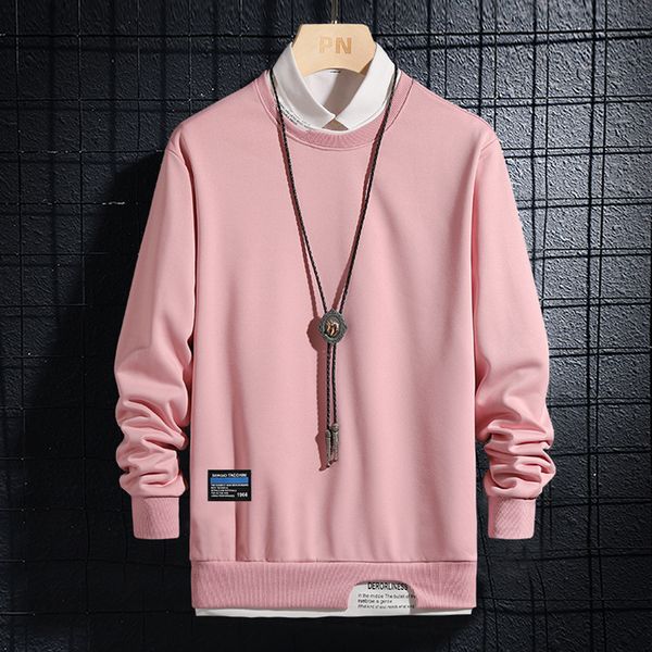 

autumn 2020 new style sweater korean long sleeve fashion t-shirt round neck youth sports casual men's wear, Gray
