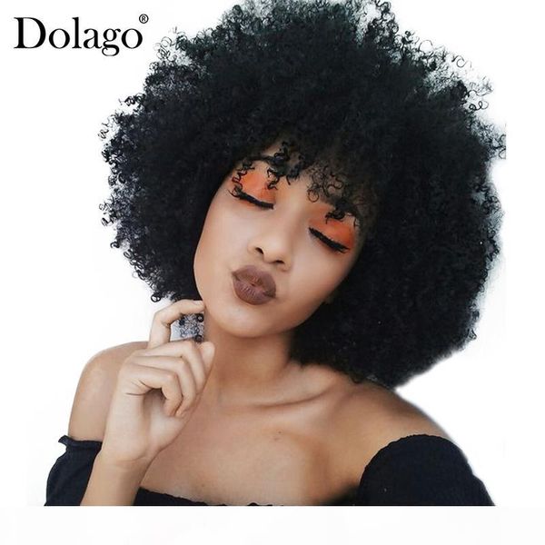 

13x6 afro kinky curly lace front human hair wigs for women brazilian lace frontal wig 250% density natural black remy dolago