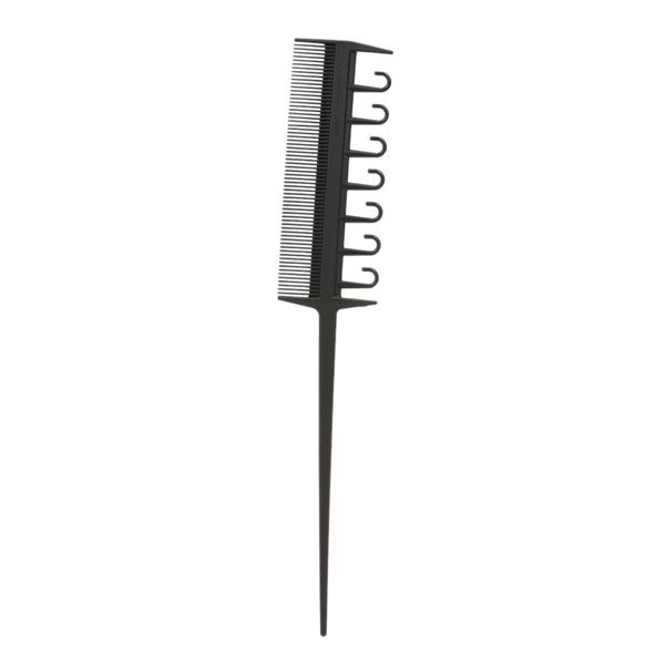 

hair styling coloring dyeing comb salon tool sectioning highlighting weaving cutting comb for hairdressing, Silver