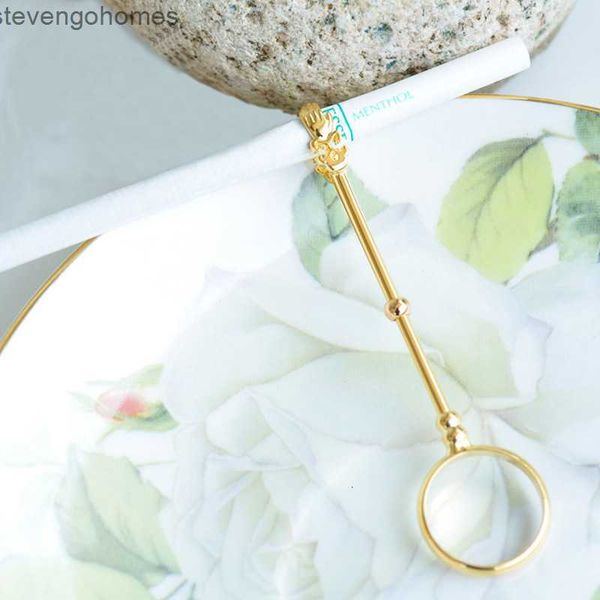 

women's style men's and new smoking creative adjustable cigarette holder ring, Silver