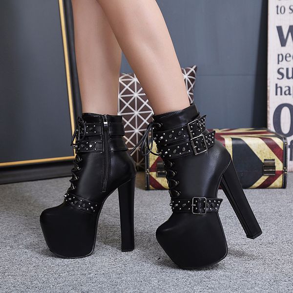 

boots in high heels 5eeh, Black