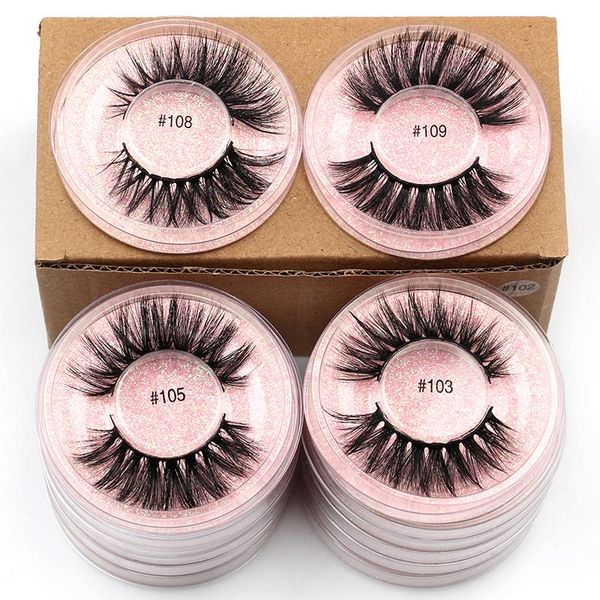 

false eyelashes eyelash wholesale 10/20/50/100 pcs 3d mink lashes natural reusable messy fake in bulk cilios makeup