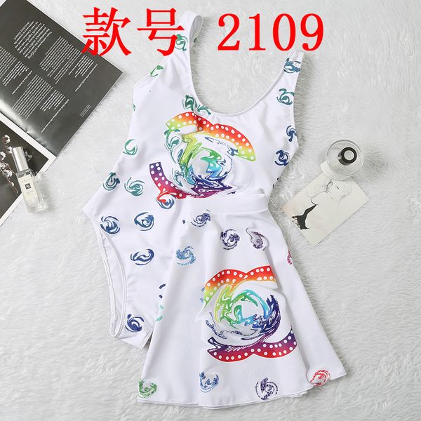 

swimsuit women's one piece conservative cover belly show thin spring ins wind beach skirt 2020 new style