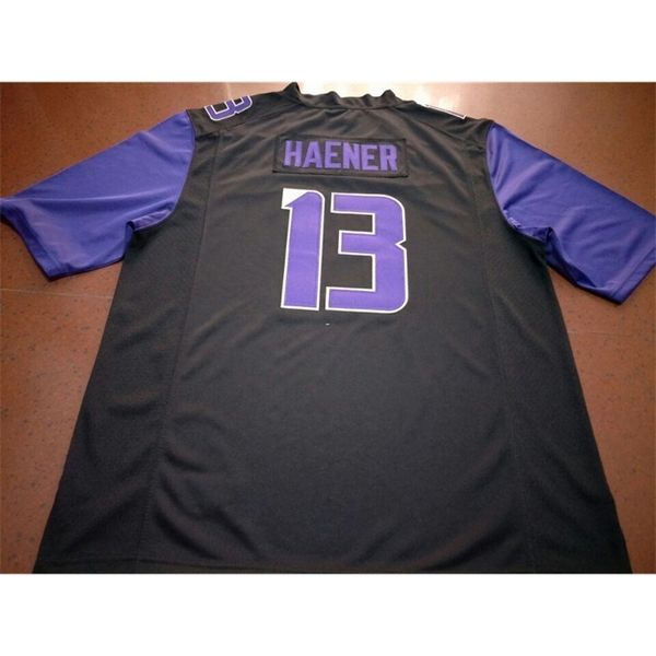 

custom 3421 washing huskies jake haener #13 real full embroidery college jersey size s-4xl or custom any name or number jersey, Black