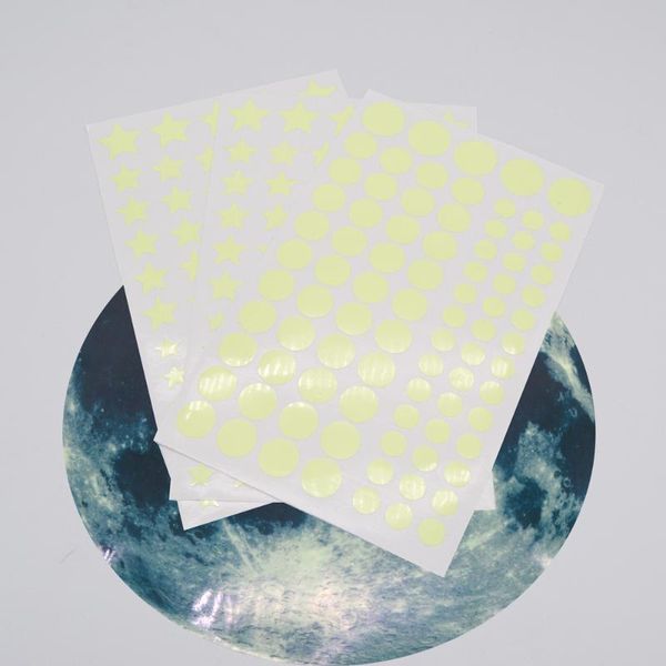

wall stickers ornament pack 230pcs glow in the dark big moon room