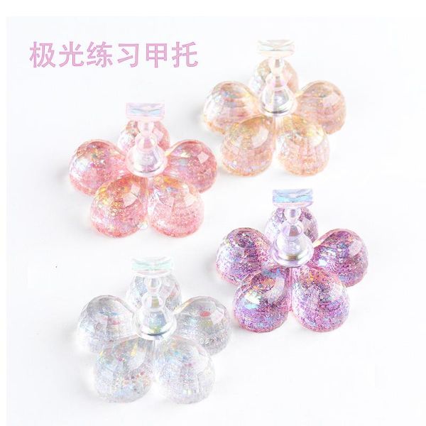 

nail gel arrival forms base plum blossom magic color holder beginner tip practice rack artist printing wholesale, Red;pink