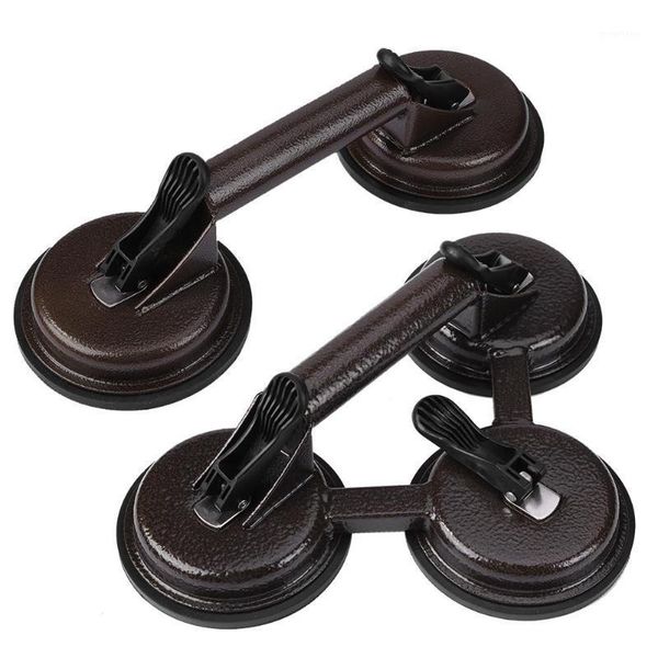 

double cups glass tile suction plate strong bearing suction cup puller car truck repair remover opening pry1