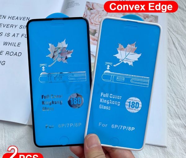 

2 шт. 18d airbag curiced edge закаленное стекло для iphone 12 mini 11 pro xr x xs max 8 7 6s plus 3d ударозащитный экран protector protectio