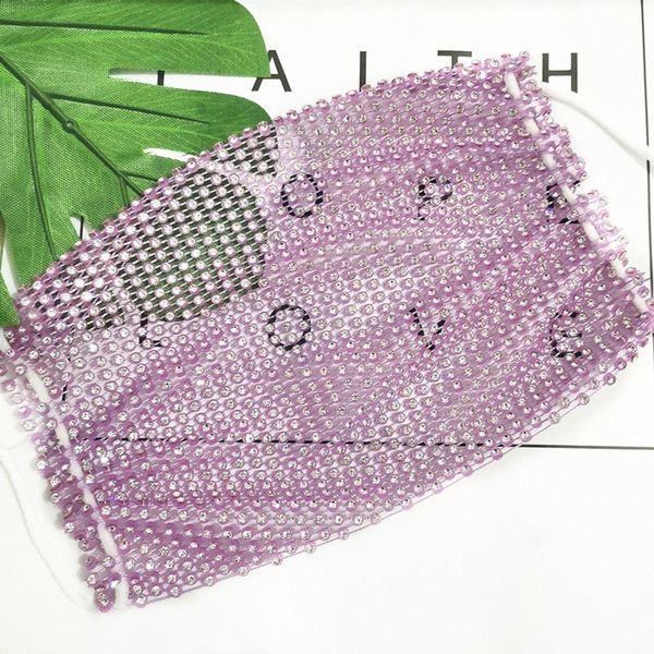 

мода унисекс эластичные многоразовые моющиеся маски моды блестящие горный хрусталь маска лицо бандана лицо декор ювелирных изделий праздник