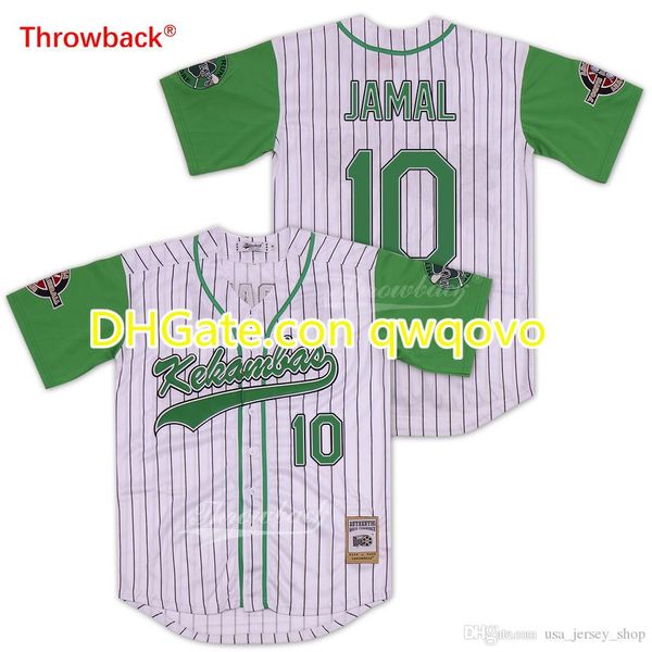 

hard ball jamal #10 kekambas pinstriped baseball jersey archa and duffy's patches movie jerseys hardball embroidery ing, Blue;black