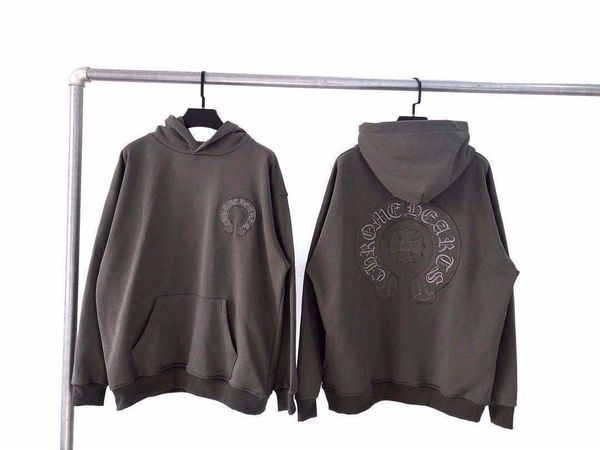 

brand new ch croxin loose casual versatile plush warm collarless hoodie, Black