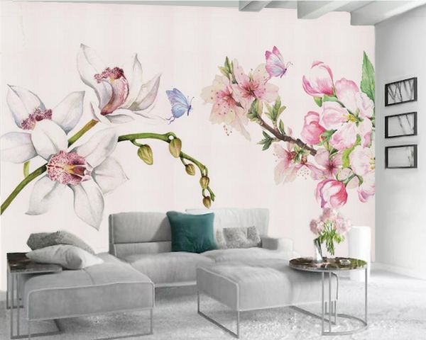 

3d wallpaper flower romantic pink peach blossom 3d wallpaper digital printing hd decorative beautiful wallpaper