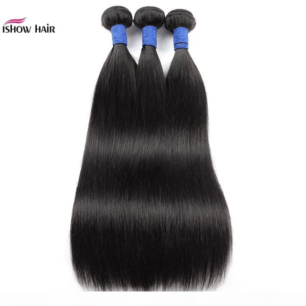 

10a brazilian straight human hair bundles 3 4 bundles deals kinky curly loose deep indian remy human hair weft extensions deep wave, Black