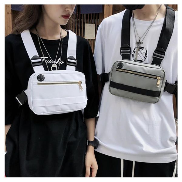 

waist bags men tactical vest bag male hip hop streetwear functional chest pack casual travel packs1