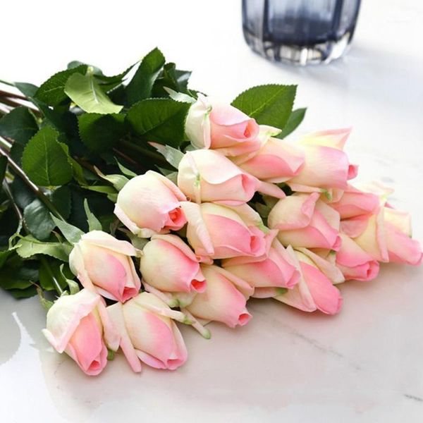 

artificial rose flowers real touch home decorations for wedding party dining table1