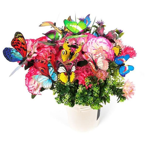 

bunch of butterflies garden yard planter colorful whimsical butterfly stakes decoracion outdoor decor flower pots de bbydax