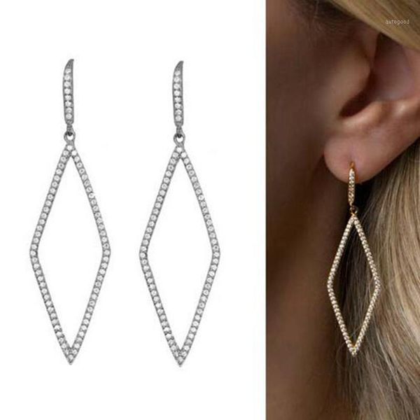 

stud rushed promotion round trendy pendientes oorbellen 100% sterling big fashion women jewelry micro pave cz hook earring1, Golden;silver